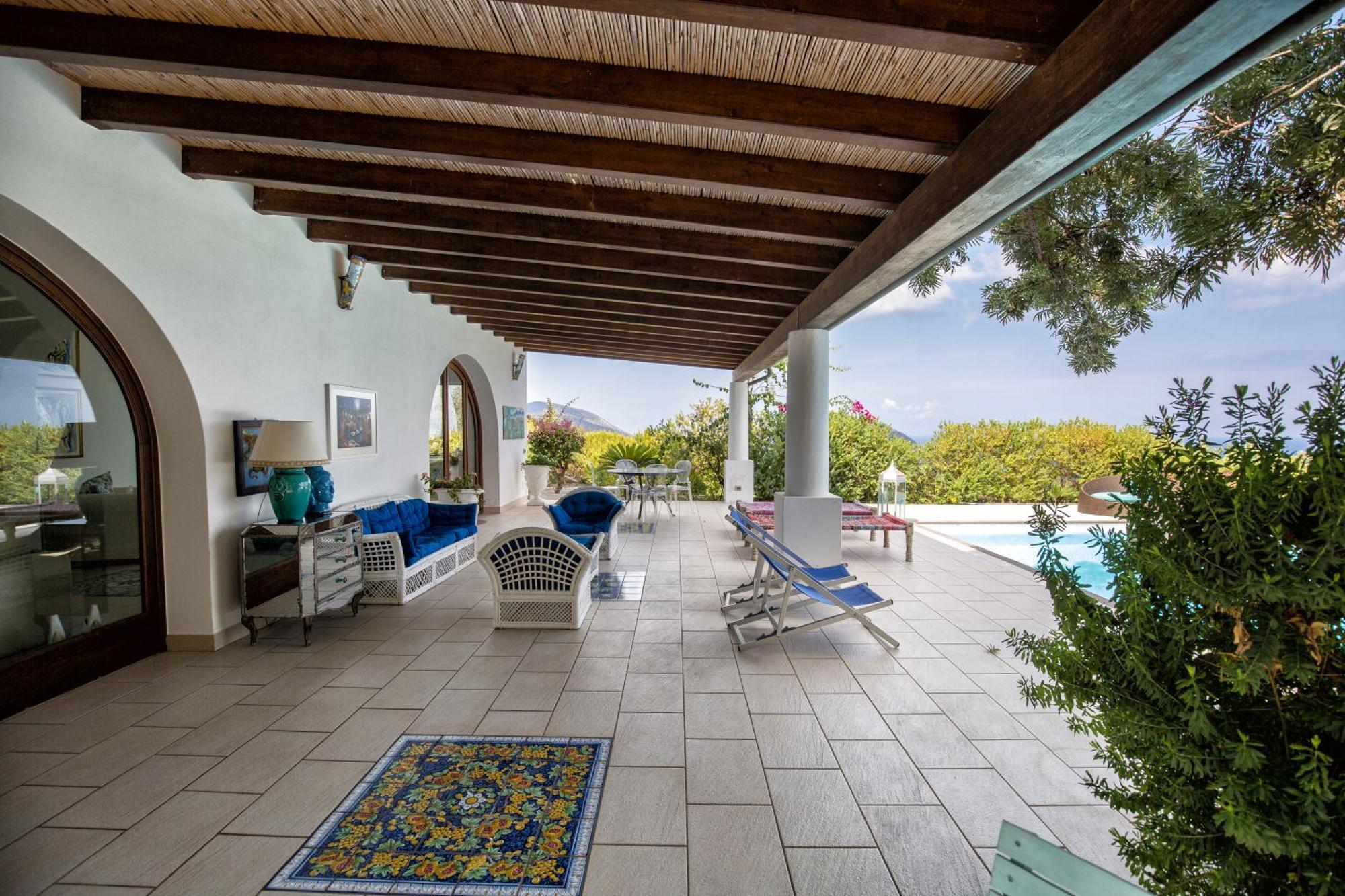 Sealight Villa Lipari - Vista E Piscina Ngoại thất bức ảnh