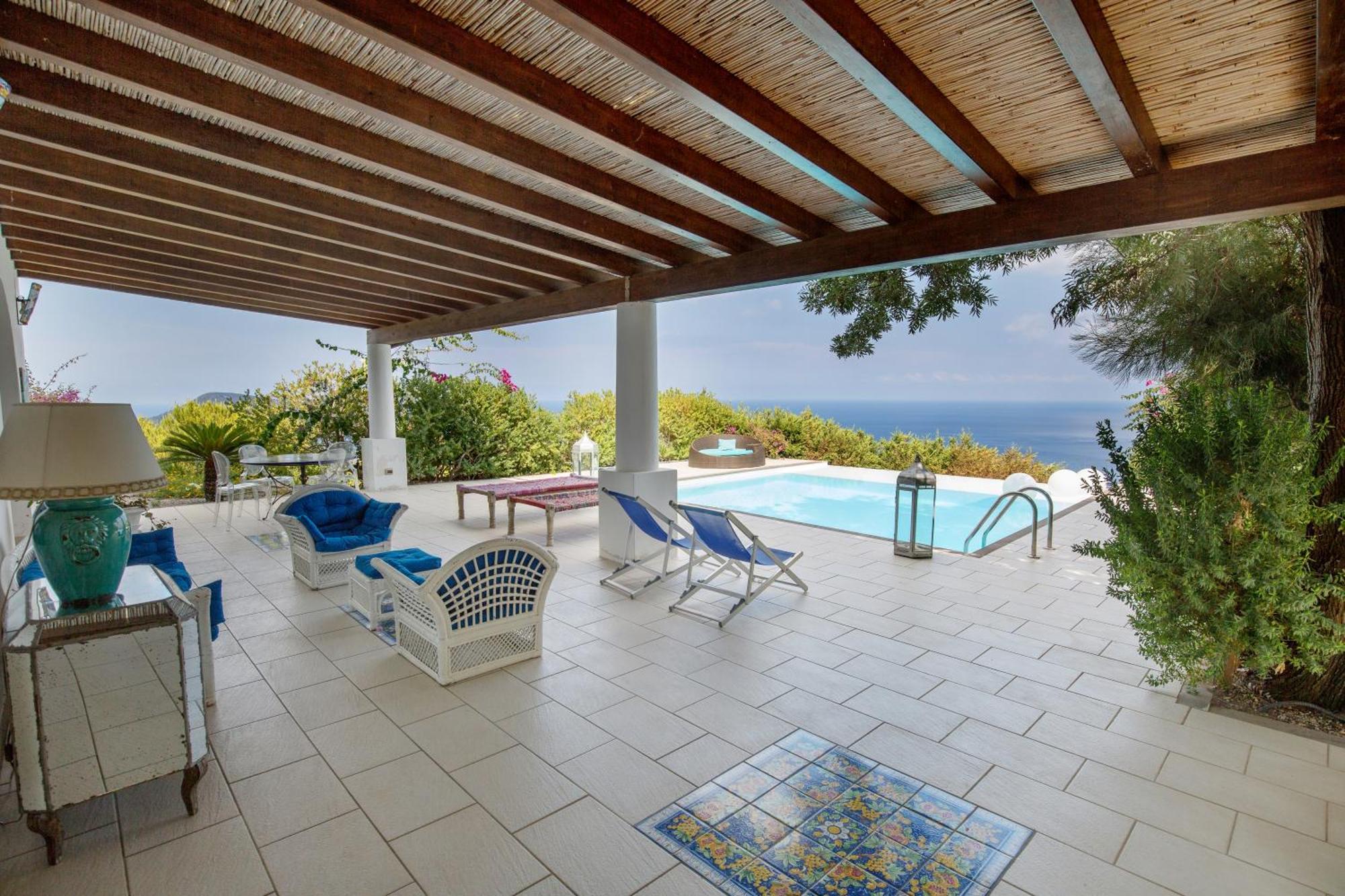 Sealight Villa Lipari - Vista E Piscina Ngoại thất bức ảnh
